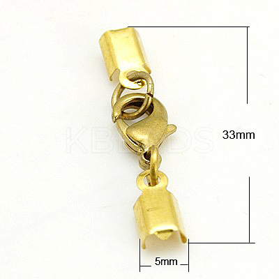 Clip Ends With Lobster Claw Clasps LS-X-KK-G144-G-1