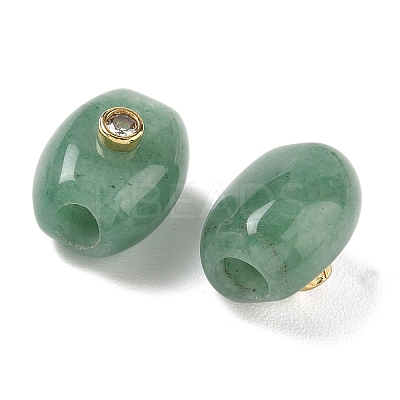 Natural Green Aventurine European Beads GG-CBA105B-02G-G-1