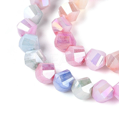 Anti-Tarnish Electroplate Glass Beads Strands GLAA-T025-4mm-14A-1