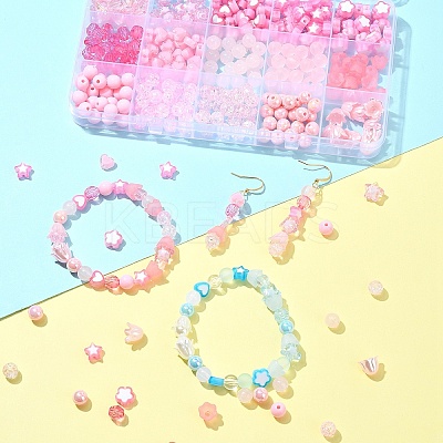 DIY Acrylic Beads Jewelry Making Findings Kits DIY-YW0009-81A-1