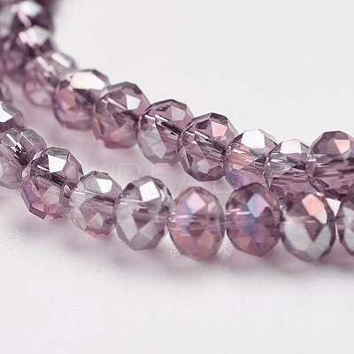 Electroplate Glass Beads Strands LS-EGLA-D020-3x2mm-81-1