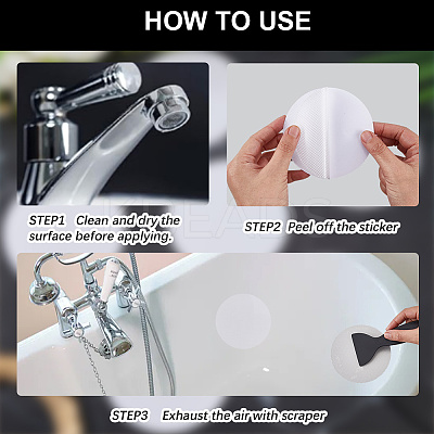 Flat Round PEVA Bathtub Non-Slip Stickers AJEW-CN0003-85B-1