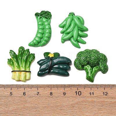 Opaque Resin Imitation Vegetable Cabochons RE-CBAE980-10-1