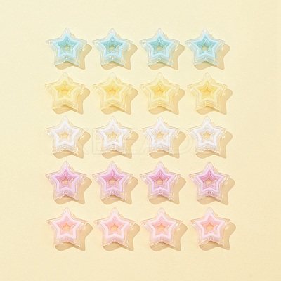 20Pcs 5 Colors Acrylic Beads SACR-FS0001-18-1