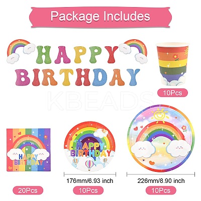 Rainbow Theme Birthday Party Decoration Sets ST-CJ0030-01-1