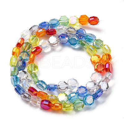 Electroplate & Gradient Color Glass Beads Strands LAMP-M023-02-1