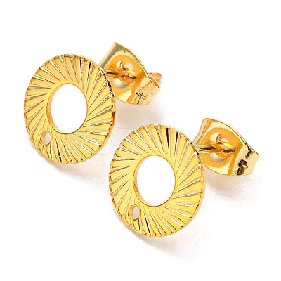 201 Stainless Steel Stud Earrings Finding STAS-B045-13G-A-1