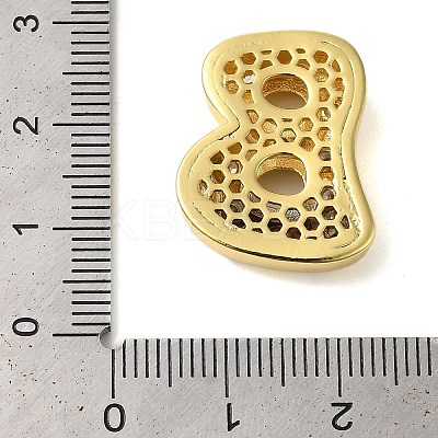 Rack Plating Brass Micro Pave Clear Cubic Zirconia Perdants KK-C067-11G-B-1