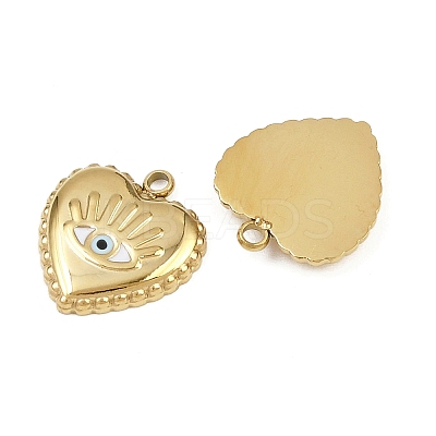 304 Stainless Steel Enamel Charms STAS-P415-15G-1