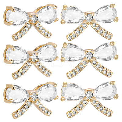 10Pcs Brass Micro Pave Cubic Zirconia Pendants KK-BBC0020-50-1