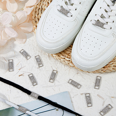 12Pcs Alloy Glass Rhinestone Shoelace Buckle FIND-HS0002-48P-1