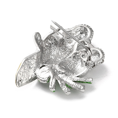 Woodpecker Platinum Zinc Alloy Enamel Pin JEWB-D068-02P-03-1