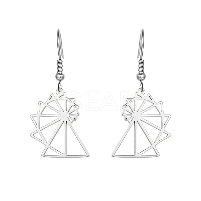 Non-Tarnish 304 Stainless Steel Dangle Earring DE3175-2-1