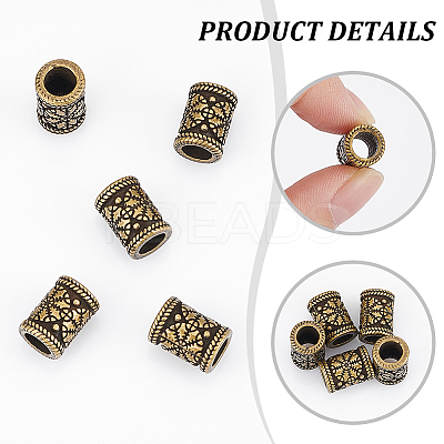 5Pcs 304 Stainless Steel European Beads STAS-UN0059-69-1