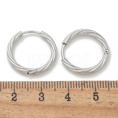 304 Stainless Steel Twist Hoop Earrings for Women LS-EJEW-A130-02C-P-1