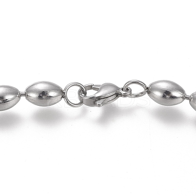 Non-Tarnish 304 Stainless Steel Beaded Necklaces NJEW-I238-05B-1