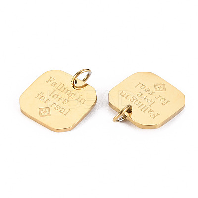 304 Stainless Steel Charms STAS-S116-130G-1