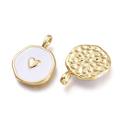 Brass Enamel Pendants X-KK-K248-04G-1