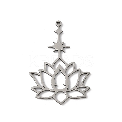 201 Stainless Steel Filigree Pendants STAS-K298-04P-1