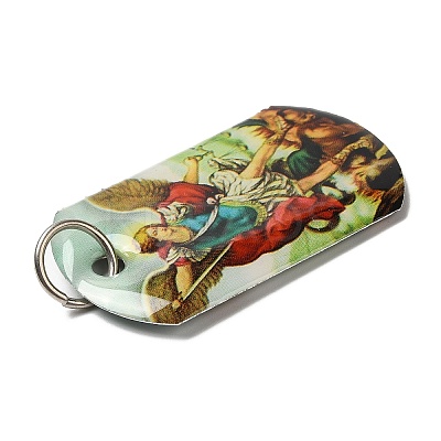 Rectangle Epoxy Resin Pendants LS-RESI-L038-04P-02-1