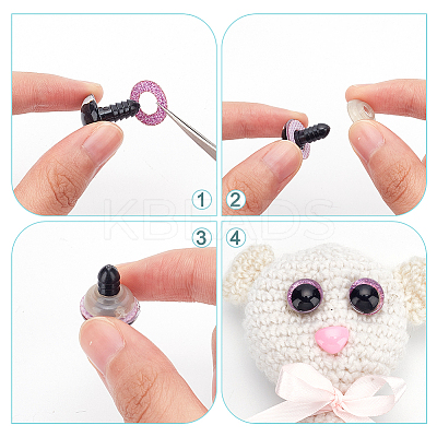 10 Bags 10 Colors Plastic Doll Eyes FIND-PH0018-07-1