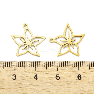 5Pcs 201 Stainless Steel Pendants STAS-M056-08G-1