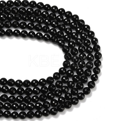 Natural Black Onyx Beads Strands G-C280-B01-10mm-1