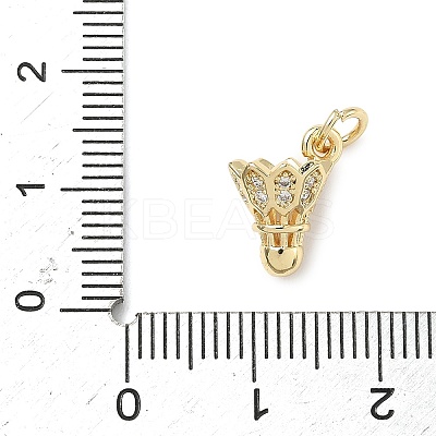 Brass Micro Pave Cubic Zirconia Pendants ZIRC-I356-37G-1