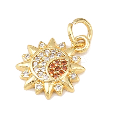Brass Micro Pave Cubic Zirconia Pendants KK-H525-05A-G-1
