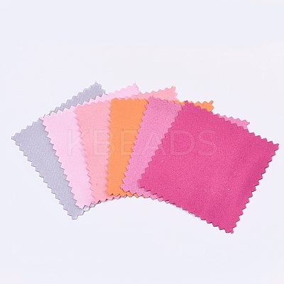Random Single Color or Random Mixed Color Silver Polishing Cloth LS-X-AJEW-Q138-02-1