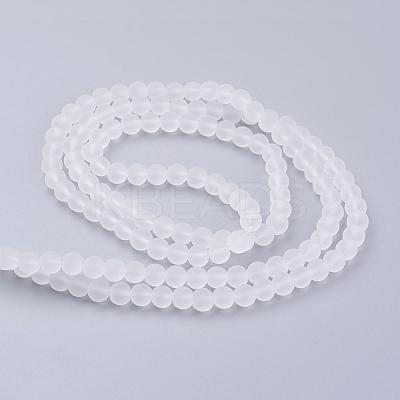Baking Paint Transparent Glass Bead Strands GLAA-S031-6mm-13-1