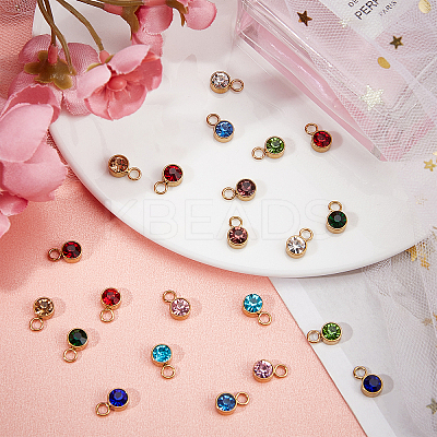 Glass Rhinestone Charms STAS-SC0001-63-1