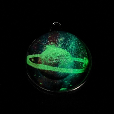 Galaxy Theme Luminous Glass Ball Pendants GLAA-D021-01P-09-1
