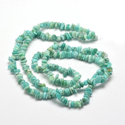 Natural Amazonite Chip Beads Strands X-G-M205-64A-1