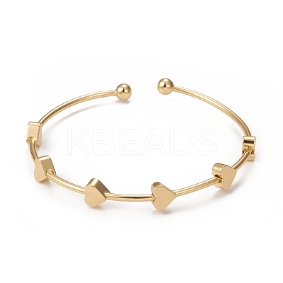 Rack Plating Brass Cuff Bangles BJEW-E071-09G-1