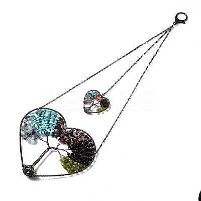 Natural Mixed Gemstone Big Pendants G-T133-R07C-1