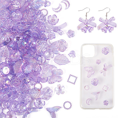 182Pcs 100G Transparent Acrylic Beads OACR-TA0003-66E-1
