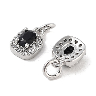 Brass Micro Pave Cubic Zirconia Pendants KK-B102-03P-1