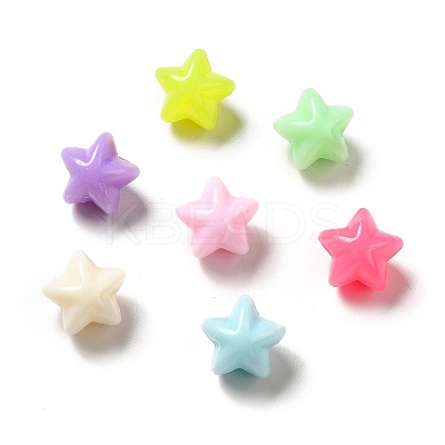 Macaron Color Opaque Acrylic Beads MACR-J122-07-1