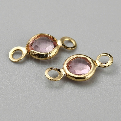 Brass Rhinestone Connector Charms RB-WH0001-08A-1