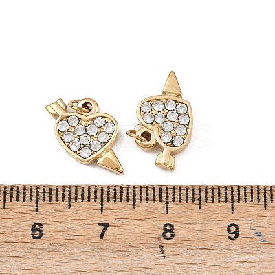 304 Stainless Steel with Clear Cubic Zirconia Charms STAS-G364-03G-1