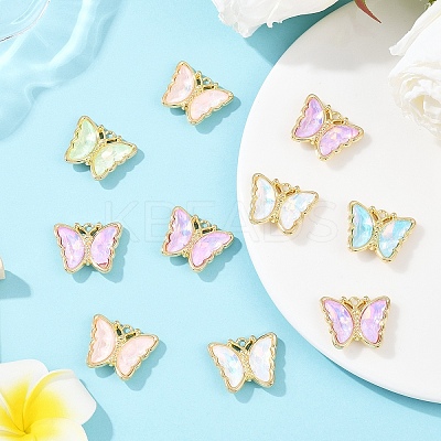 10Pcs Alloy Glass Pendants GLAA-YW0005-19-1
