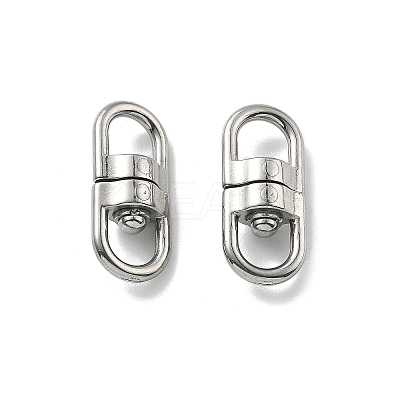 304 Stainless Steel Double Eye Swivel Clasps STAS-B082-07P-1