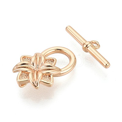 10Pcs Brass Toggle Clasps KK-T073-41G-1