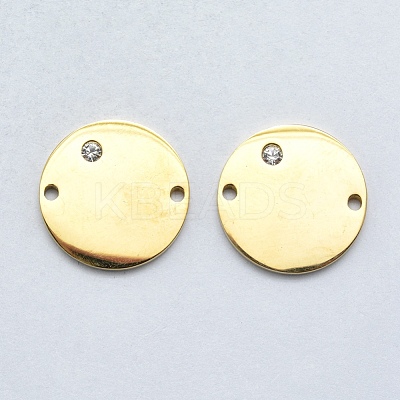 316 Surgical Stainless Steel Micro Pave Cubic Zirconia Links connectors STAS-K178-23-1