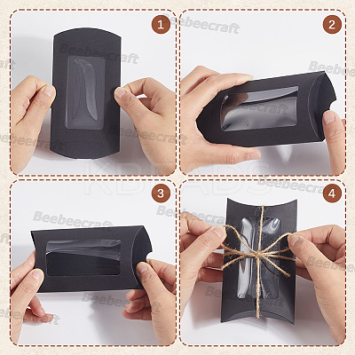 30Pcs 3 Colors Paper Pillow Candy Boxes CON-BBC0001-11-1