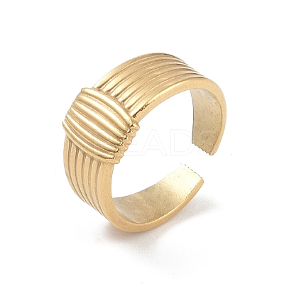 12Pcs Ion Plating(IP) 304 Stainless Steel Open Cuff Rings RJEW-G312-09G-1