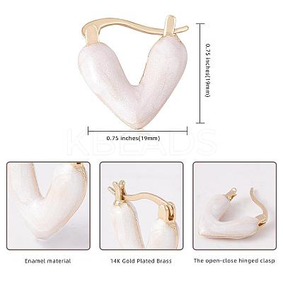 Enamel Heart Hoop Earrings JE1108A-1
