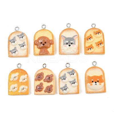 Opaque Resin Imitation Food Pendants RE-CBA0E2-03-1
