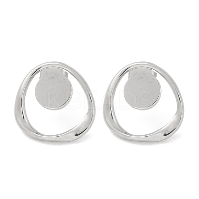 304 Stainless Steel Stud Earrings EJEW-D281-21S-1